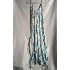 UO Out From Under Lounge Jumpsuit Printed Ruched Pocket Harem Leg New S